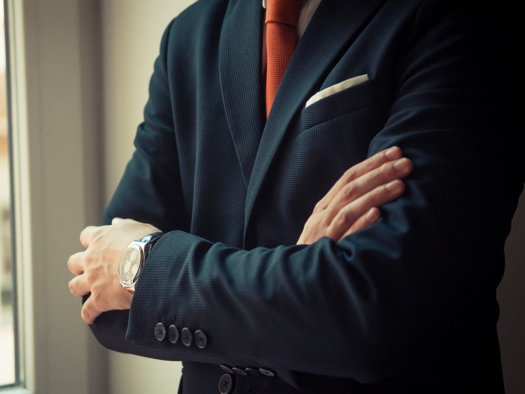 white cotton pocket square