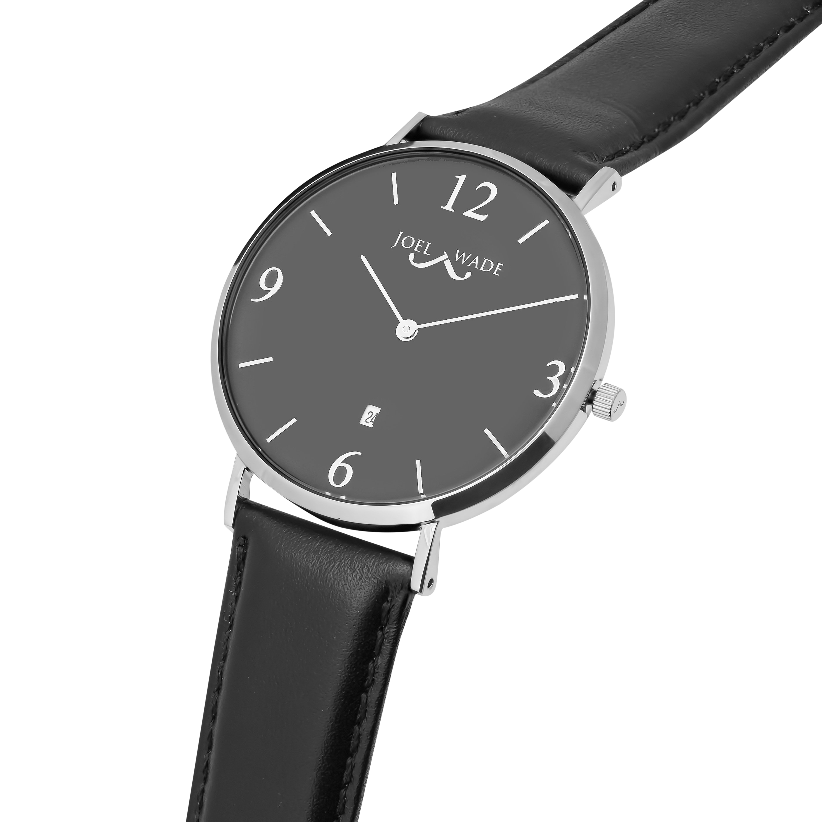 all black minimalist watch