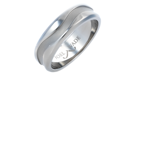Men's titanium ring in silver